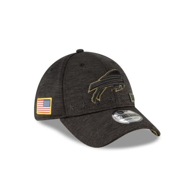 Black Buffalo Bills Hat - New Era NFL Salute To Service 39THIRTY Stretch Fit Caps USA4382957